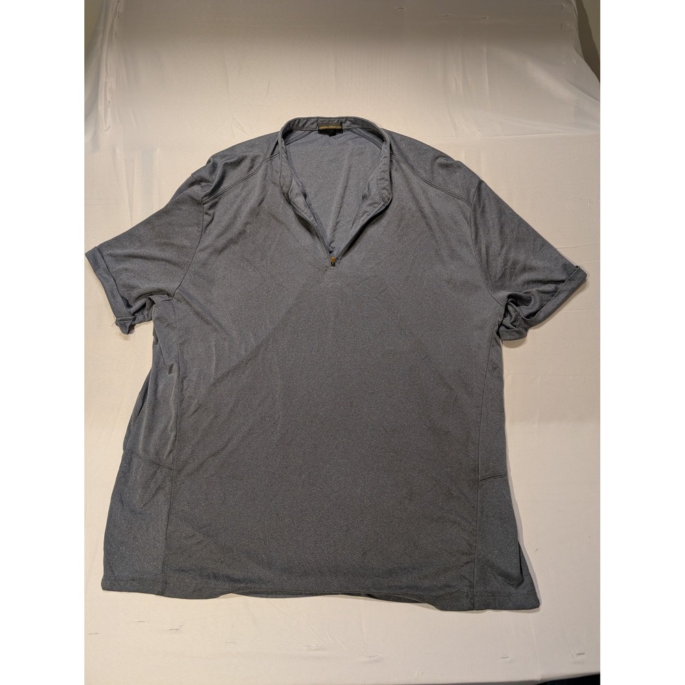 Apparel Collection Mens 3XL McDonalds Gray 1/4 Zip Polo Shirt Logo Short Sleeve
